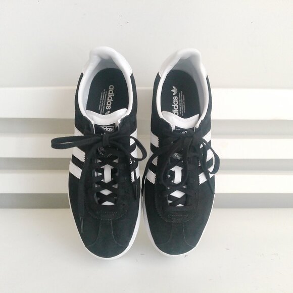 ADIDAS WOMEN'S Gazelle Up BLACK/WHITE SNEAKERS Sz-US 7 - Picture 9 of 12